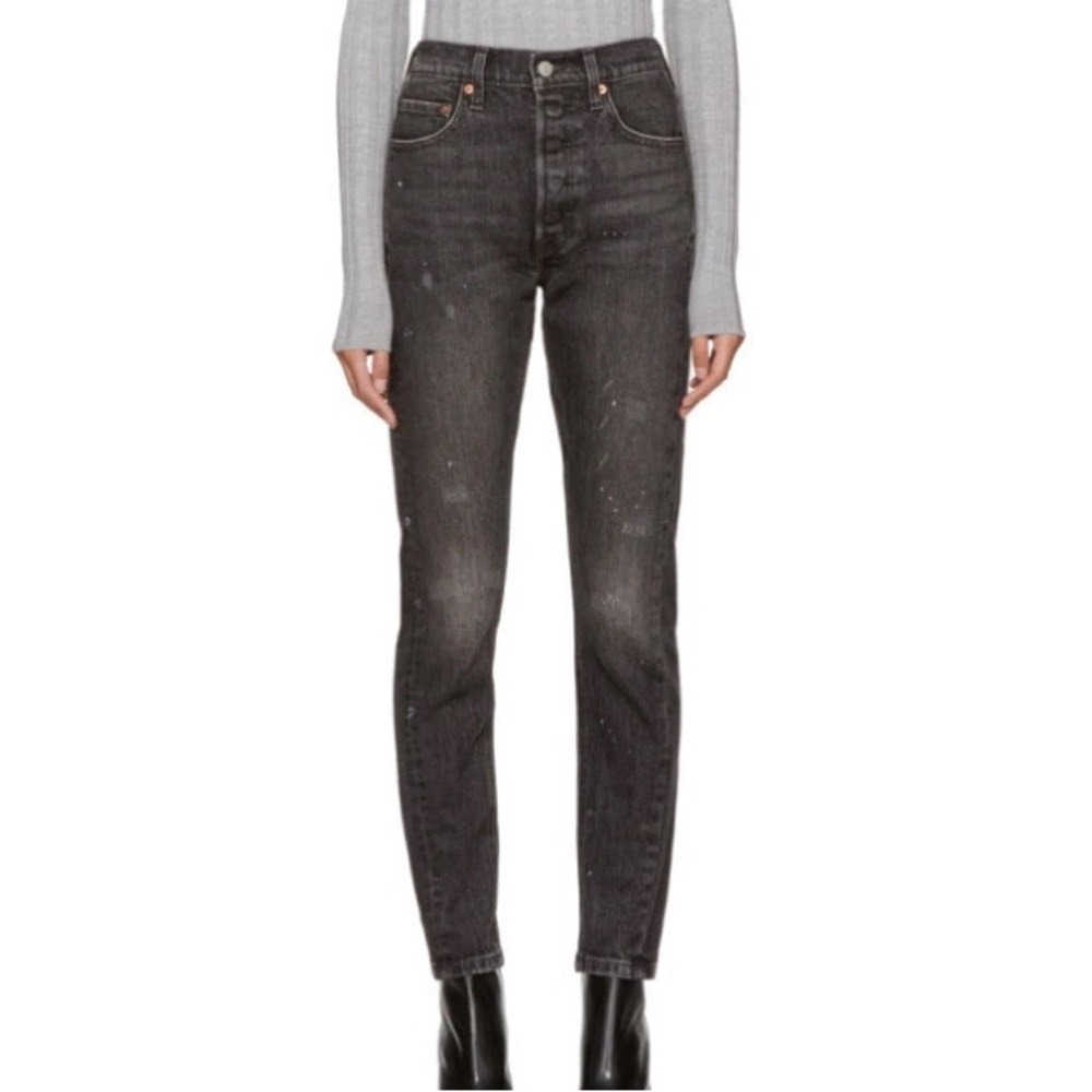 Levi’s altered 501 skinny + 501 filmore black|grey faded wash size 26|30
